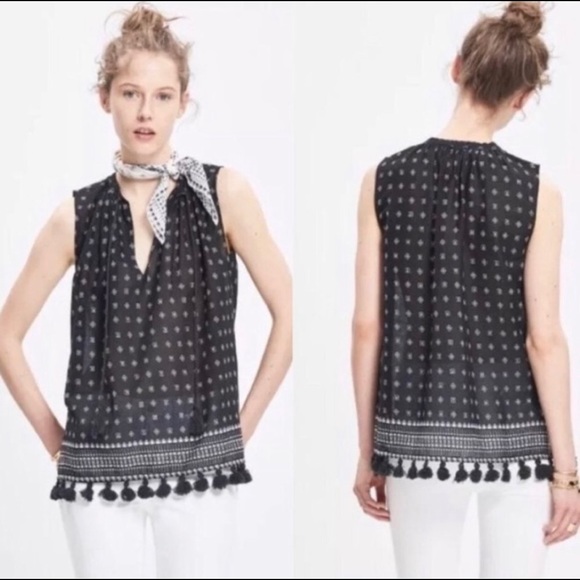 Madewell Scatterblock sleeveless black/wh size S - Picture 2 of 8